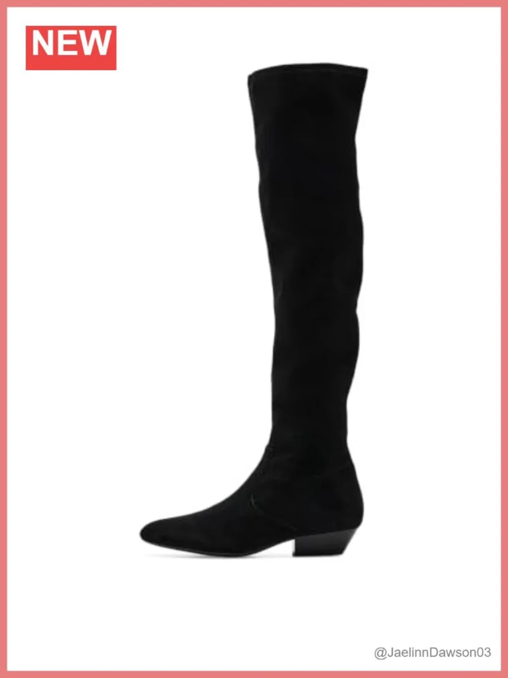 Sheep Suede Tall Boots Above the Knee Block Heel Over-the-Knee Fall